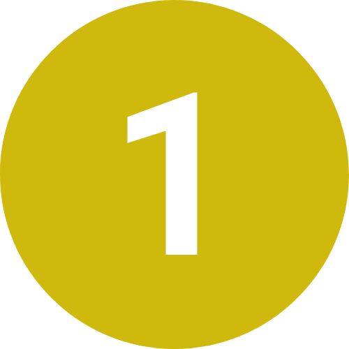 Yellow circle with the number one inside.